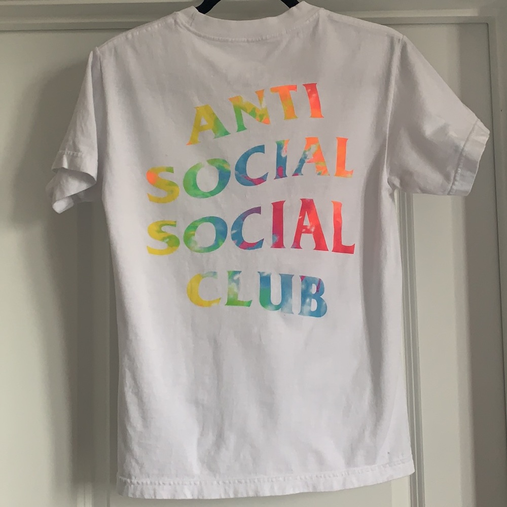 Anti Social Social Club Tie Dye Font Tee